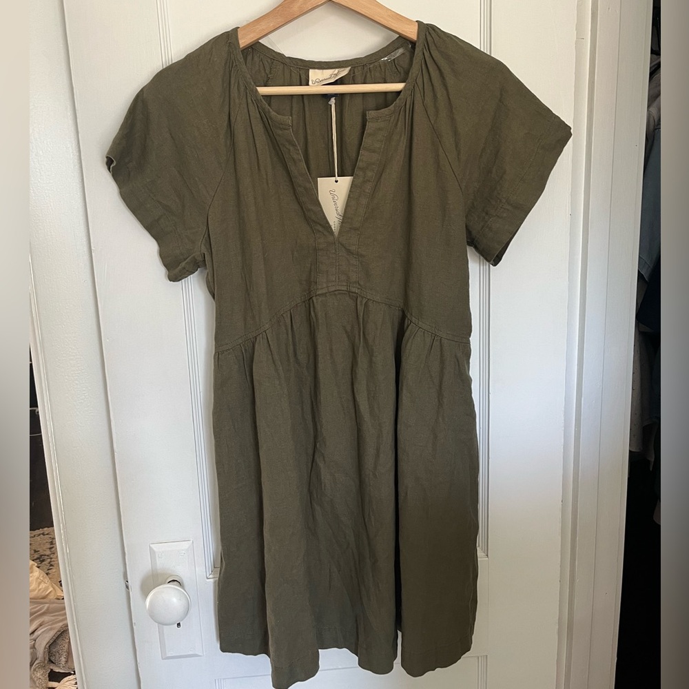 Olive Linen dress